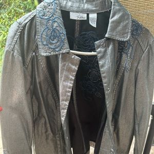 Chico’s Platinum 100% Cotton Jacket Sz 3